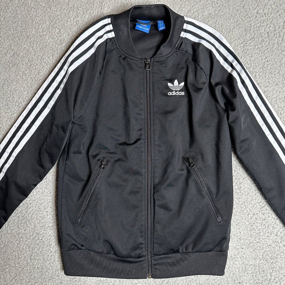 Adidas Originals Firebird Track Jacket Women XS Black White Trefoil‎ 3 Stripes